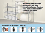 Modular Wire 120x45cm Steel Shelving Chrome With Fixed Legs For Garage Kitchen Or Retail V63-841021