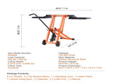 Lawn Mower Lift with Hydraulic Jack, 500 Lbs Weight Capacity, Solid Carbon Steel Lawn Mower Lift, V952-GCJSJJYYS500E2M1RV0