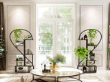 Fin Merge/Separate Metal Plant Stand Heart Shape Ladder Book Shelf For Indoor Garden V767-JJ-XZ1241-S