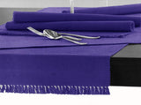Hoydu Cotton Ribbed Table Runner 45cm x 200cm - ULTRA VIOLET V442-GNA-TABLER-RIBBED-200CM-ULTRAVIOLET