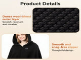 Graphene Heated Hooded Poncho Blanket USB-Powered Wearable Shawl for Office, Home, Outdoor, and V1341-ZY-CD8MHBG5
