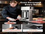 Electric Sausage Stuffer, 22 LBS / 10 L Vertical Meat Stuffer, Stepless Speed Control and Foot V952-DDKGCJLS10L0V2TYT001V3