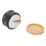 Coffee Distributor Stainless Steel Alloy Dual Head Adjustable Depth Coffee Leveler with Bamboo Base V1294-YM0715-3118220104814