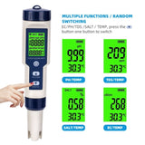 5-IN-1 Digital Water Quality Tester Waterproof pH TDS EC Temperature Meter Pool V201-BCZ1110DB8AU