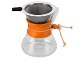 550ml Pour Over Dripper Bamboo Classic Heat Resistant Glass Maker for Home Office V1294-YM0523-3118210299111