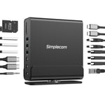 Simplecom CHT815 15-in-1 USB-C 4K Triple Display MST Docking Station with Dual HDMI DP V28-CHT815