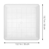 2-Pack Plastic Square Flower Pot Trays for Plants, Weather-Resistant Plant Drip Trays V1369-AZ3-W-16829