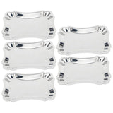5Pcs Stainless Steel Rectangular Table Snack Dessert Service Plate Towel Storage DishWithace Edge V1294-YM0901-3118200137413