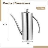 304 Stainless Steel Oil Dispenser Bottle, 23.7 fl oz Olive Oil Dispenser with Drip-Free Spout, V1369-AZ3-W-08754