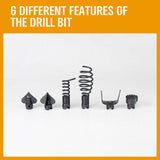 400W Drain Cleaner Electric Eel Rigid Plumbing Sewerage Pipe Machine 6 Cutters V465-53001-1