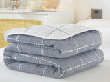 100% Cotton 6-Layer Gauze Summer Blanket & Towel Blanket - Ultra Soft & Breathable Reversible Quilt, V888-ELOSUNG55389-1