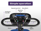 EQUIPMED FreeLite Mid-Sized Electric Foldable Mobility Scooter, Lithium Battery, Long Range and V219-HMBMSCEQ4LBB