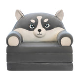 Foldable Kids Sofa Backrest Armchair 2 In 1 Foldable Children Sofa Cute Cartoon Lazy Sofa Children V1192-AZ-W-35204