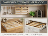 CARLA HOME Bamboo Wrap Organiser, 5 in 1 Dispenser with Cutter for Kitchen V178-36483