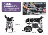 EQUIPMED Power Electric Wheelchair, Airline Approved Wheelchair, Extra Lightweight, Long Range, V219-HELWLCEQPSS7A