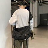 Black Gray Cross Body Bag Travel Bag Trendy Bag Hanging Accessory Durable Bag Spacious Bag V1347-127-GRA-70385