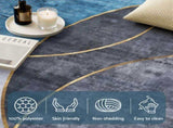 Artiss Washable Floor Rug 160X230cm Large Geometric Area Rug Modern Floor Carpet FLR-2846-160X230-BLGY
