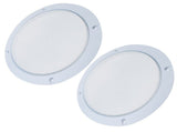 White ABS Plastic Car Speaker Decoration 2-Pack for Projects, Home and Custom Installations V1370-AZ4-11741