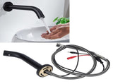 G1/2 Sensor Faucet Single Cold Water Tap Full Copper Wall Mounted for Basin Kitchen Bathroom V1294-YM0901-3112200134311
