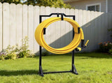 Green Fingers Garden Hose Holder Metal Portable Freestanding Hose Stand 4 Spikes Black HR-WA-HOLD-BK