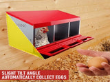 Chicken Hen Coop Hutch Nesting Box 3-Hole Roll Away Metal Design 52x47.5x81cm Durable Indoor Outdoor V985-NESTINGBOX