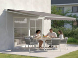 Outdoor Folding Arm Awning Retractable Sunshade Canopy Grey 4.0m x 2.5m V63-842741