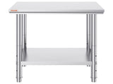 Commercial Worktable & Workstation 24 x 30 x 32 Inch Stainless Steel Work Table Heavy Duty V952-60X76X80CFGZTTZT1V0
