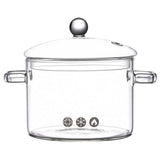 Ergonomic Handle Glass Cooking Pot Clear High Borosilicate for Home V1369-AZ3-W-15929
