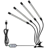 USB Plant Grow Light Sunlight White Full Spectrum Lighting Angle Adjustable Desktop Clamp Growing V1294-YM0901-L4164-4