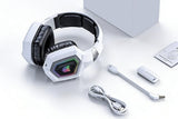 2.4GHz Wireless Gaming Headset with Flip Microphone for PC-White V1263-JX-7533-2