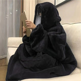 Ultra-Soft Fleece Wearable Blanket Hoodie, Unisex Hooded Large-Pocket Lazy Warm Home Wear V1232-JHSP001