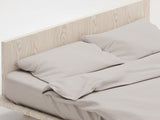 1000 Thread Count Cotton Rich Double Bed Sheet Set 4 Piece, Soft Feel Microfibre Blend, Solid C CVC-10DBL-SL