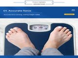 White Classic Mechanical Bathroom Scale - Battery-Free Analog Body Weight Scale with Non-Slip V888-ELOSUNG34199