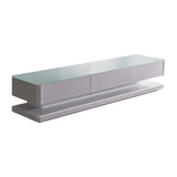 TV Cabinet with 3 Storage Drawers With High Glossy Assembled Entertainment Unit in White colour V43-TVC-SUP-WH