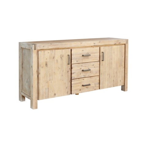 Buffet Sideboard in Oak Colour Constructed with Solid Acacia Wooden Frame Storage Cabinet with V43-BFT-NOW-OAK