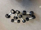 11 Pairs Hex Dumbbells PLUS Dumbbell Rack V1012-CF12HDB385DBR130