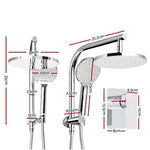 Cefito 9'' Rain Shower Head Set Handheld Round High Pressure Mixer Tap Chrome SHOWER-A1-RO-9-SI-MIXER