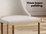 Artiss Dining Chairs Set of 4 Linen Fabric Frame Beige MO-DIN-C-02-FA-BGX4