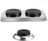 8 Pieces Magnetic Parts Tray Set, Stainless Steel Magnetic Tool Tray Holder, Round Bolt Trays Square V1366-AZ2-W-03445
