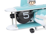 Airplane Flip Clock 12 Hours Retro Battery Powered Auto Flip Desk Clock for Living Room Bedroom V1294-YM0901-3115240119814