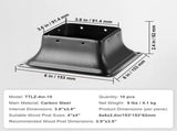 101.6x101.6mm Post Base 10Pcs, Internal 91x91mm Heavy Duty Powder-Coated Steel Post Bracket Fit for V952-TTLZDZTG44YC80XUOV0