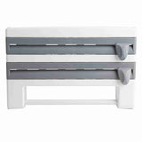 Kitchen Sauce Bottle Storage Rack Paper Towel Holder Mount Kitchen Tool Cling Film Cut Grey V1294-YM0901-JYA03048-02