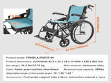 Wheelchair, Durable Aluminum Alloy Ultra-Lightweight Wheelchairs, Portable Wheelchair with Flip-Back V952-SDZZLYLHJ18I5WBUJV0