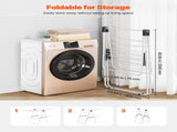 2-Tier Foldable Clothes Drying Rack with Sock Clips & 31 Drying Rods White V952-LDSLYJAX6014YHE3H001V0