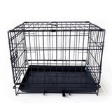 36" Pet Dog Cage Kennel Metal Crate Enlarged Thickened Reinforced Pet Dog House V360-PTDC0007-BK-36