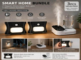 3PCS Smart Home Atmosphere Set White USB Rechargeable Camera Humidifier & 2pcs Black RGB Motion V888-ELOSUNG53413