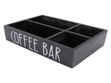 Coffee Station Organizer with Divider Wooden Coffee Bar Accessories Storage Box Tea Bags Coffee Pods V1294-YM0901-3117240340812