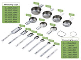 Measuring Cups and Set of 15,Stainless Steel Nesting Measuring Cups and Magnetic Measuring V1369-AZ3-W-22140