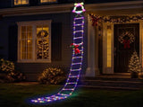 Jingle Jollys 3.5M Christmas Lights 300 LED Ladder Light with Santa Claus Decor XMAS-MOT-D-LADDER-MC