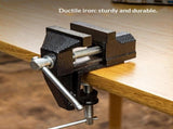 Mini Table Clamp, Small Bench Vice, New upgraded cast iron manufacturing Jewelers Hobby Clamps Craft V1192-AZ-W-3132